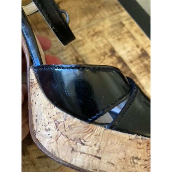 Miu Miu Black Patent Leather & Cork Heels, Vintage early 2000's VG! - Picture 15 of 16